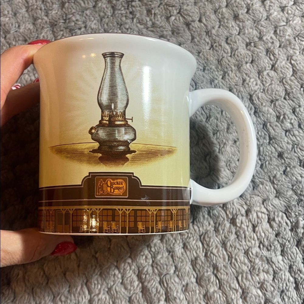 Cracker Barrel Cream and Brown Mug - Picture 2 of 4